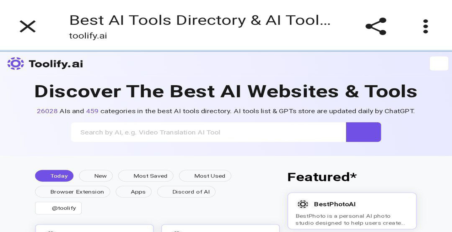 معرفی Toolify.ai ؛ دسترسی رایگان به بیش از 26 هزار ابزار هوش مصنوعی برای تمام نیازها