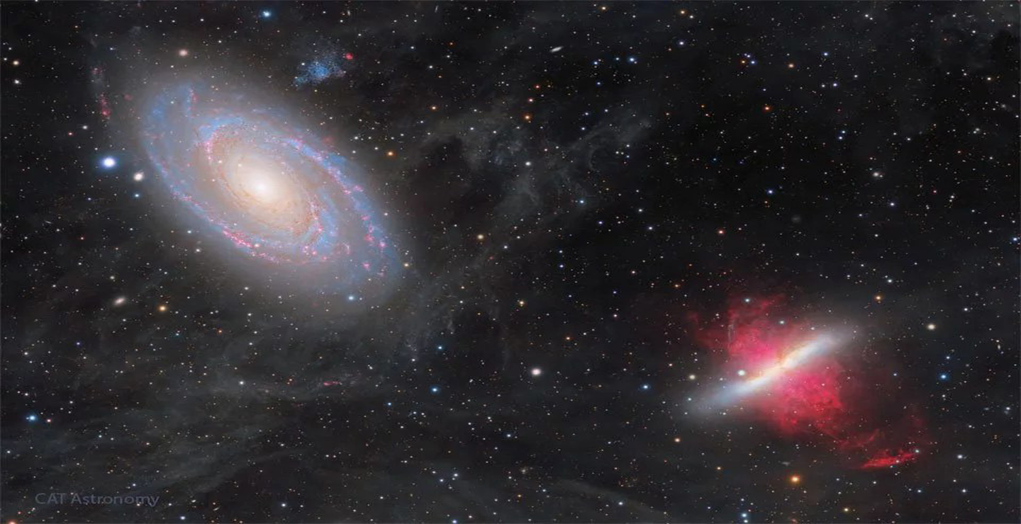 نبرد کیهانی؛ برخورد گرانشی M81 و M82 در تصویر روز ناسا