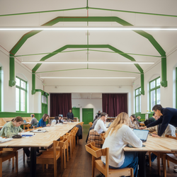 مرکز آموزشی معماری در دالستون:معماری چشمگیر