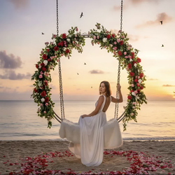 با این پرامپت یک تصویر شاعرانه از غروب ساحلی بساز