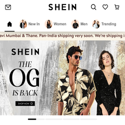 اپلیکیشن جدید shein در هند با همکاری Reliance راه اندازی شد 