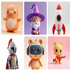 ساخت تصاویر سه بعدی با مدل Toy Box Flux 