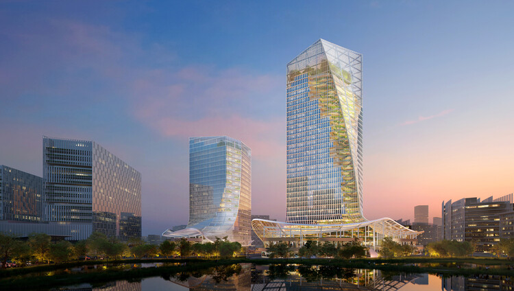 MVRDV در رقابت طراحی دو ساختمان در پارک نرم افزاری Tianfu، چین برنده شد - تصویر 2 از 4